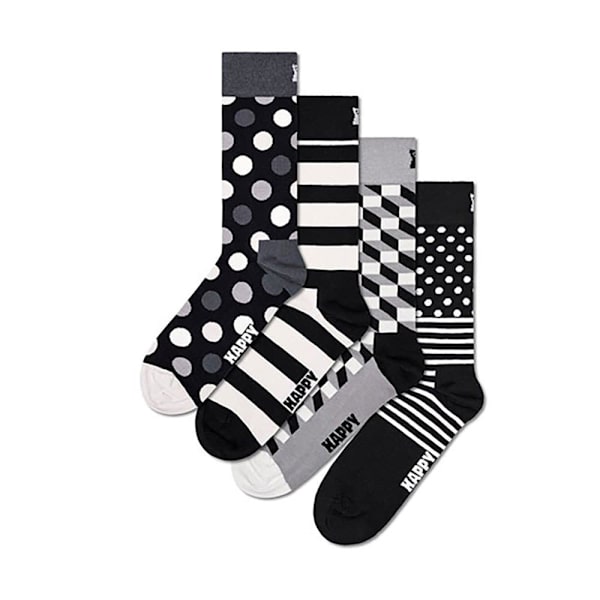 Happy Socks Halva Strumpor Classic Black & Whites Gift Set 4 Par Flerfärgad EU 36-40 Man