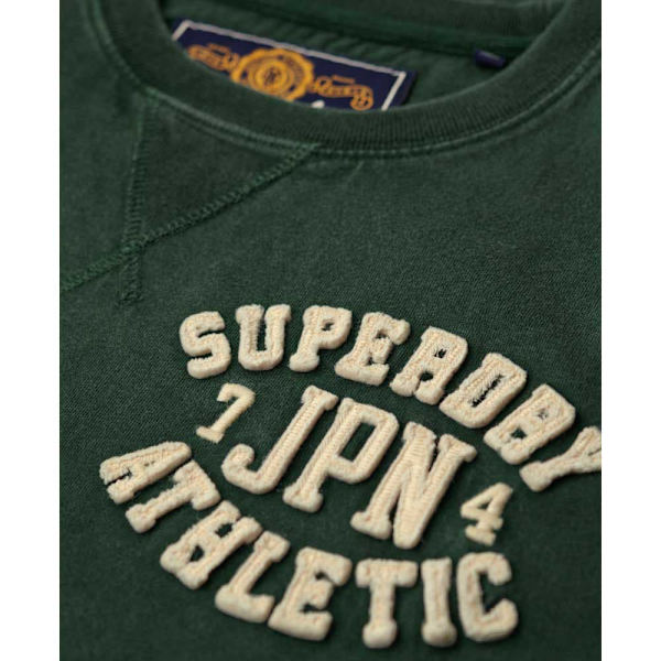 Superdry Vintage Athletic Chest T-shirt Med Lång ärm Grönt XL Man