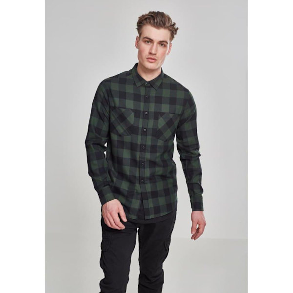 Urban Classics Basic Flannelskjorte Sort L Mand