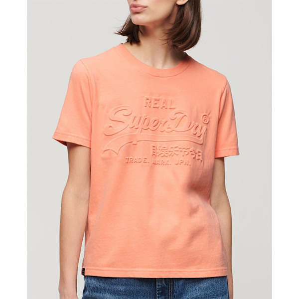 Superdry Embossed Vl Relaxed Lyhythihainen T-paita Pinkki XS Nainen