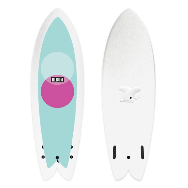 Album Surfboard Surfbræt Album Soft Top Presto Seafoam Drops 5´7´´ Blå 170.2 cm