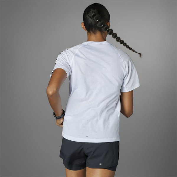 Adidas Own The Run 3 Stripes T-shirt Med Korte ærmer  S Kvinde