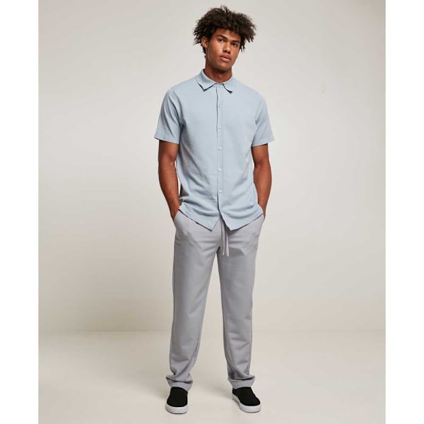 Urban Classics Kortærmet Skjorte Knitted Blå 2XL Mand