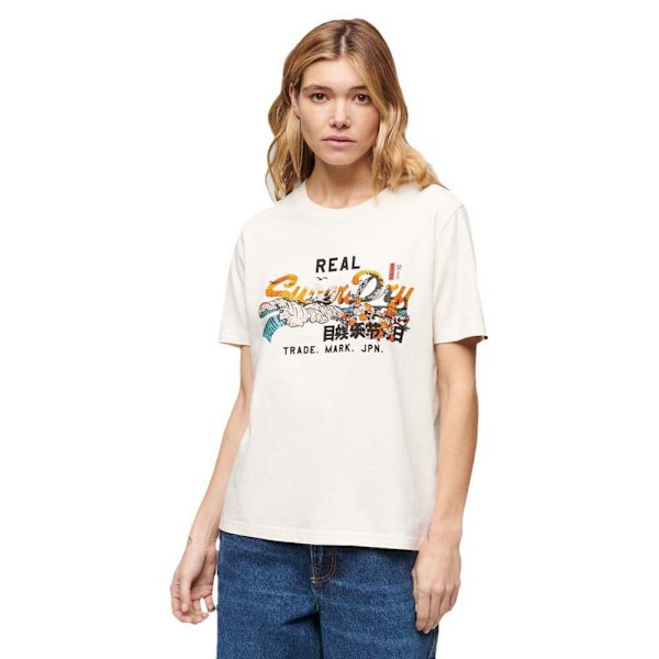 Superdry Tokyo Vl Relaxed T-shirt Med Korte ærmer Grå L Kvinde