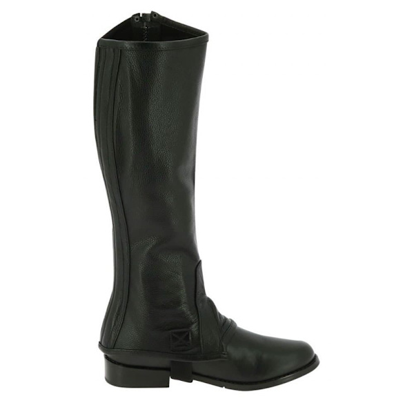 Equitheme Läder Half Chaps Svart 2XS