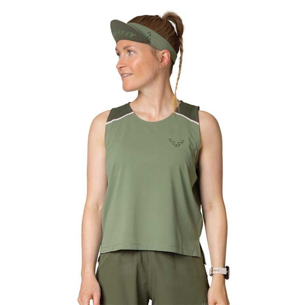 Dynafit Ærmeløs T-shirt Sky Crop Grøn M Kvinde