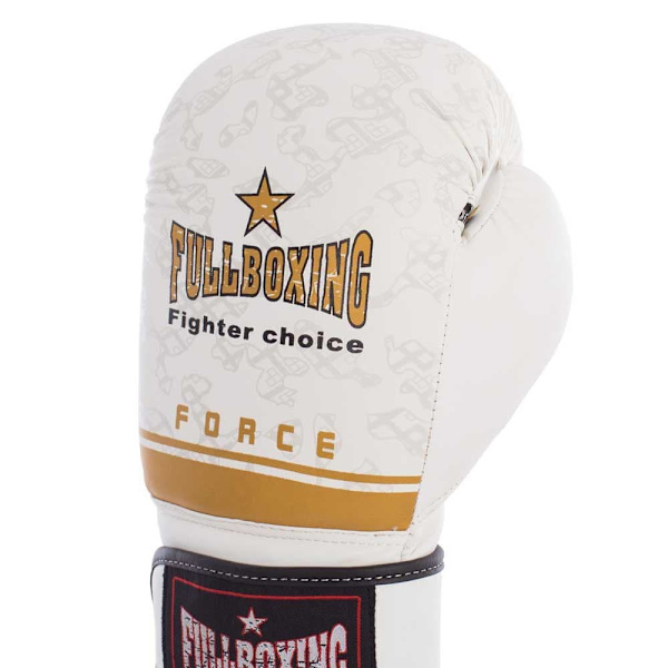 Fullboxing Keinonahkaiset Nyrkkeilyhanskat Force Valkoinen 12 oz