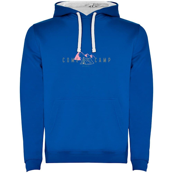 Kruskis Come And Camp Two-colour Tröja Med Huva Blå XL Man