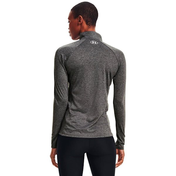 Under Armour T-shirt Med Halv Dragkedja Tech Solid Grå S Kvinna