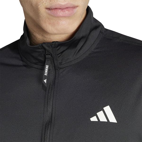 Adidas Halv Lynlå Sweatshirt Own The Run Base Sort XL / Regular Mand