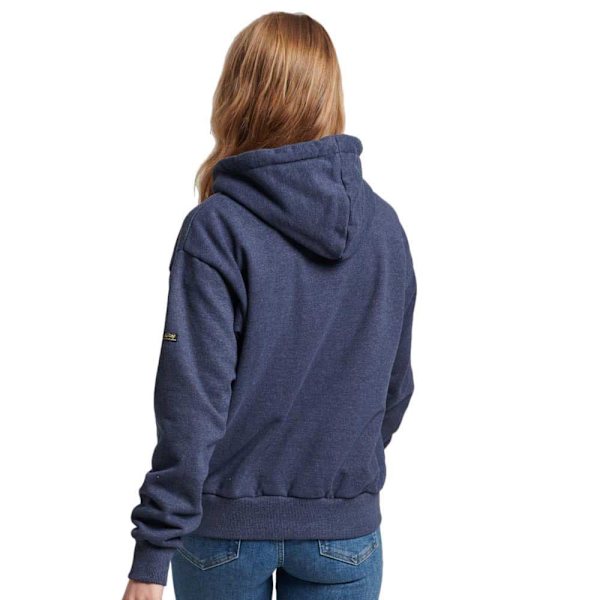 Superdry Luvtröja Tonal Vintage Logo Graphic Blå M Kvinna