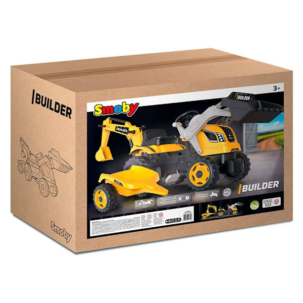Smoby Traktor Med Teew Builder Max Silver