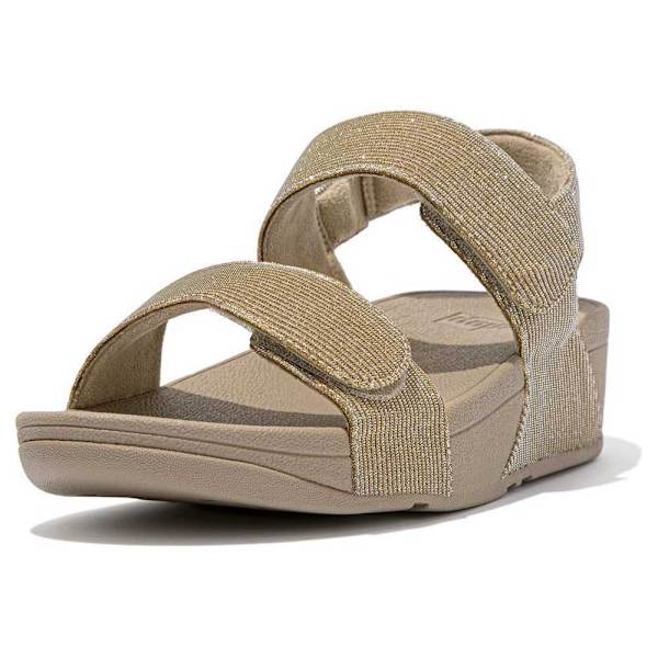 Fitflop Sandaler Lulu Adjustable Shimmerlux Back-strap Beige EU 38 Kvinna