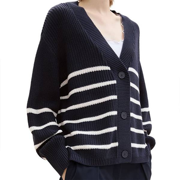 Tom Tailor V Neck Kardigan Svart M Kvinna