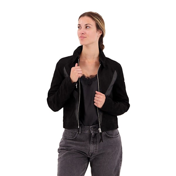 Superdry Jakke Gig Leather Sort L Kvinde