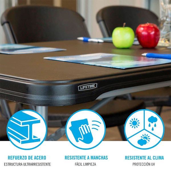 Lifetime Klapbord 182x76x73.5 Cm Sort