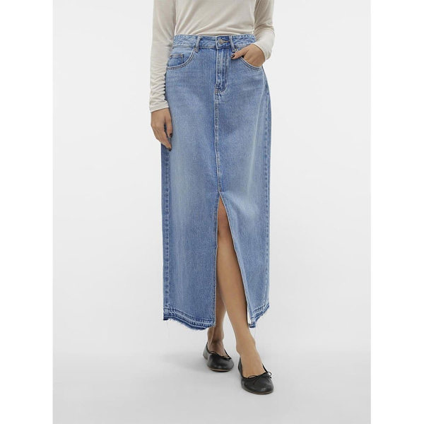 Vero Moda Lång Kjol Zayla Blå M Kvinna
