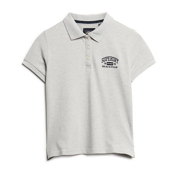 Superdry 90s Fitted Kortærmet Polo Beige S Kvinde