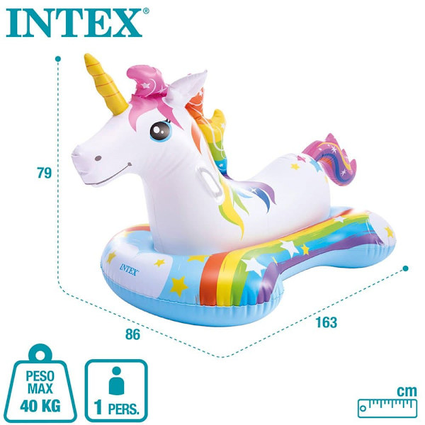 Intex Enhörning 163x86 Cm Vit 163 x 86 cm