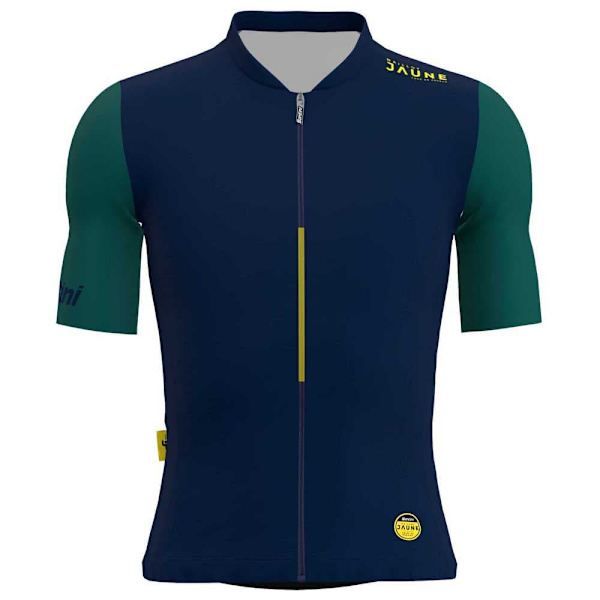 Santini Lyhythihainen Jersey Allez Le Maillot Jaune Sininen XL Mies