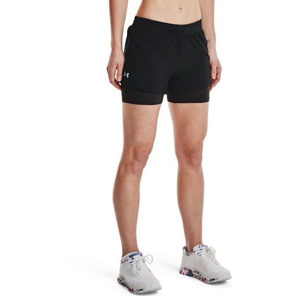 Under Armour Korte Leggings 2 In 1 Iso Chill Run Sort XL Kvinde