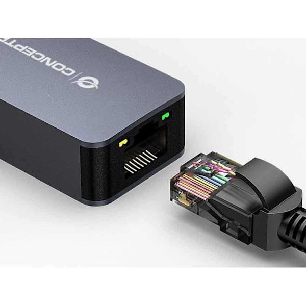 Conceptronic Abby12gc Usb-c Til Rj45 Adapter Søvfarvet