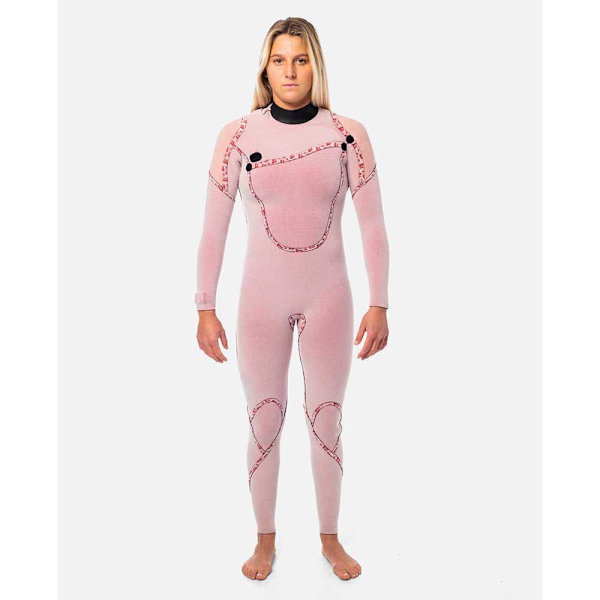 Rip Curl Flashbomb Heat Seeker Pitkähihainen Vetoketjullinen Märkäpuku Nainen 4/3 Mm Musta 6