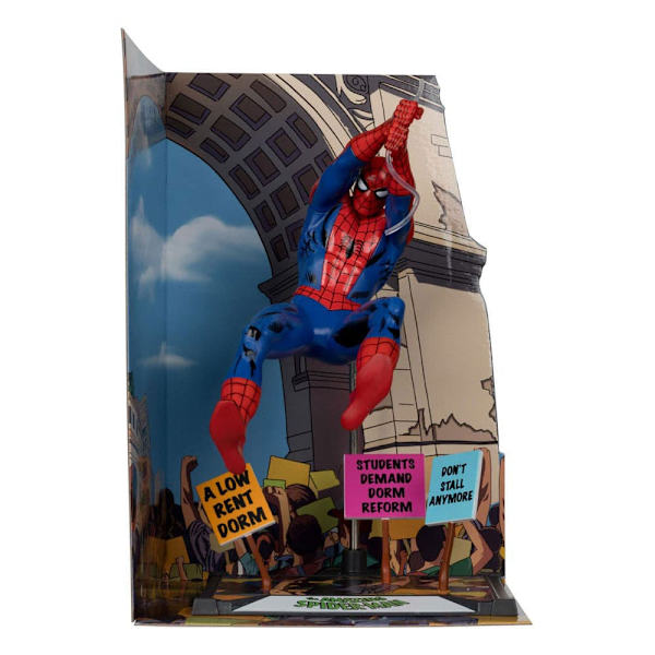 Mcfarlane Toys Forundring Samler Pvc-statue 1/10 Spider-man & Scene Gold Label The Amazing Spider-man 68 Figur 15 Cm