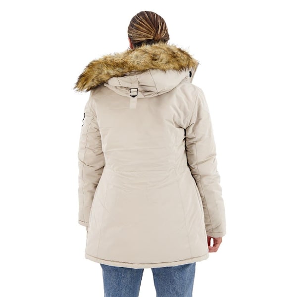Superdry Parkas Everest Faux Fur Beige 2XS Kvinna