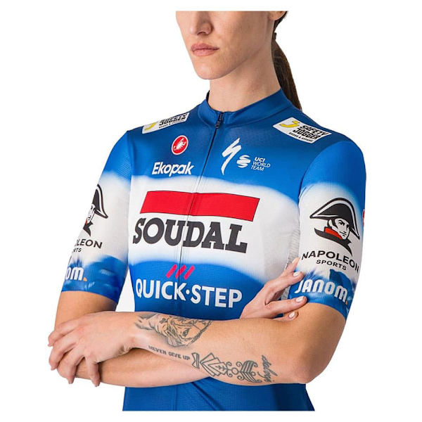 Castelli Competizione 3 W Soudal Quick-step 2024 Lyhythihainen Pyöräilypaita Sininen S Nainen