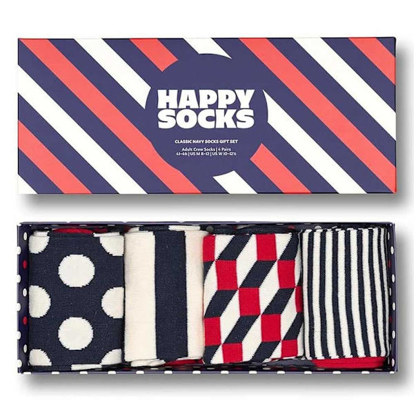 Happy Socks Halva Strumpor Classic Navys Gift Set 4 Par Flerfärgad EU 36-40 Man