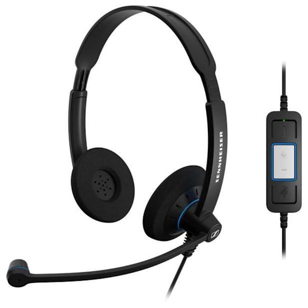 Sennheiser Hovedtelefoner Sc60 Usb Binaural Sort