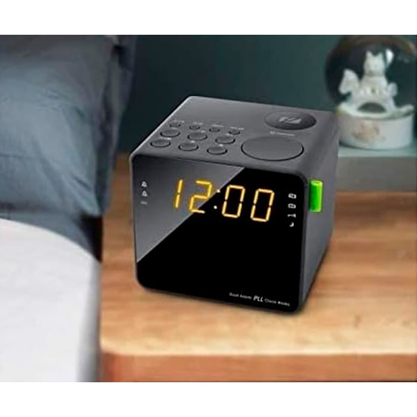 Muse M-187 Cr Växarklocka Svart