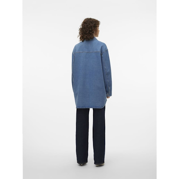 Vero Moda Naya Oversized Skjorte Med Lange ærmer Blå M Kvinde