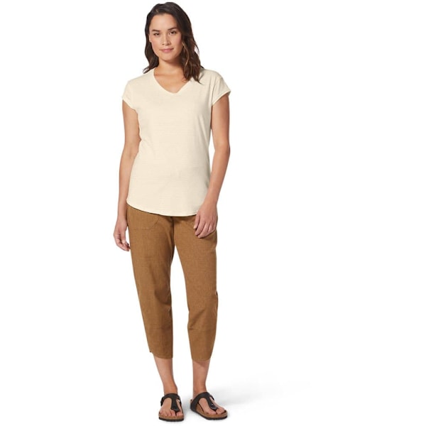 Royal Robbins Vacationer V-nk Lyhythihainen T-paita Beige M Nainen