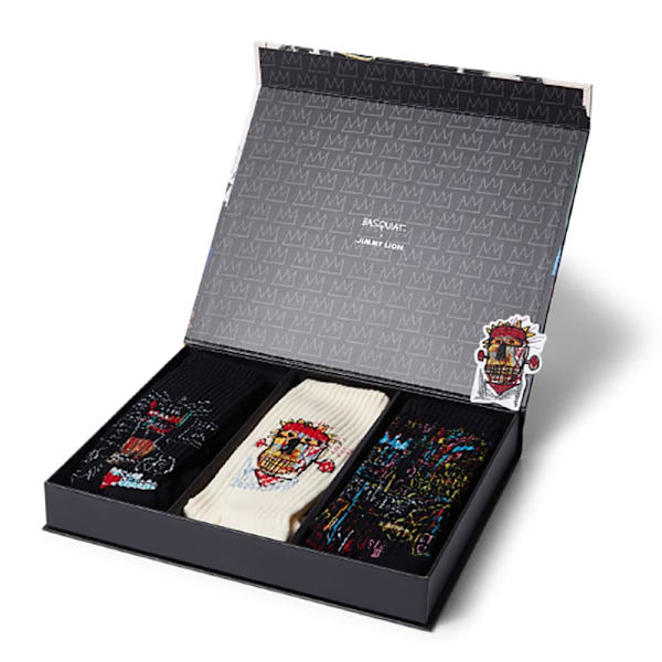 Jimmy Lion Athletic Basquiat Ii Crewsokker 3 Par Hvid,Sort EU 41-46 Mand