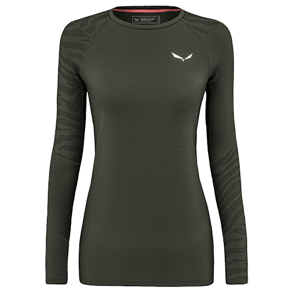 Salewa Cristallo Warm Alpine Merino Responsive Langærmet Baselayer Grøn L Kvinde