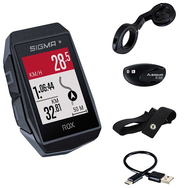 Sigma Cykelcomputer Med Hr-sæt Rox 11.1 Evo Sort
