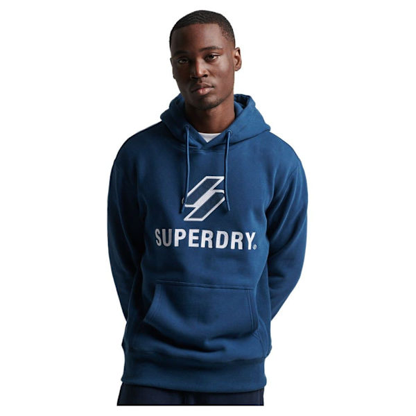 Superdry Hættetrøje Code Sl Stacked Apq Blå S Mand