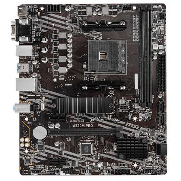 Msi Moderkort Am4 A520m Pro Svart