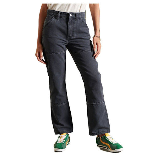 Superdry Byxor High Rise Carpenter Blå 30 / 32 Kvinna
