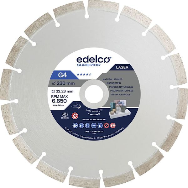 Edelco Diamantskive Til Granit G4 230x22 Mm