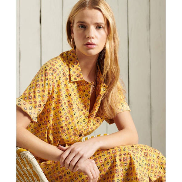 Superdry Kjole Printed Orange S Kvinde