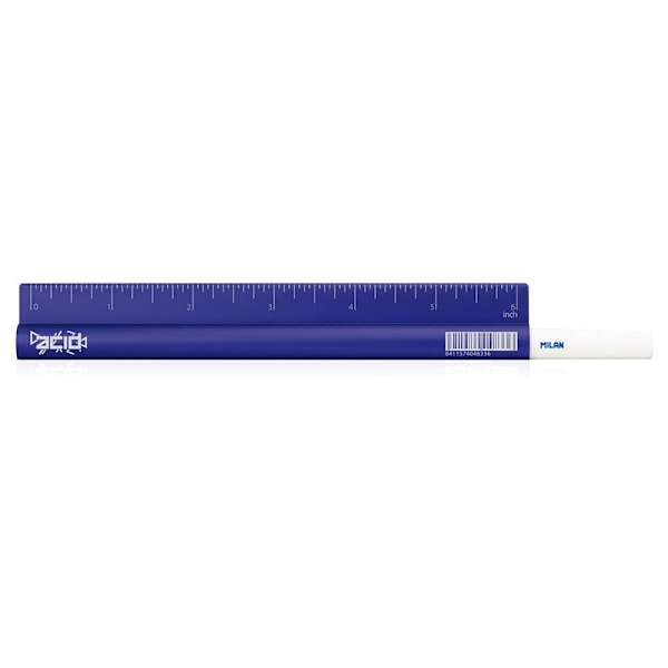 Milan Display Box 10 Eraser&ruler 15 Cm Eraser&ruler 15 Cm Acid-serien Durchsichtig