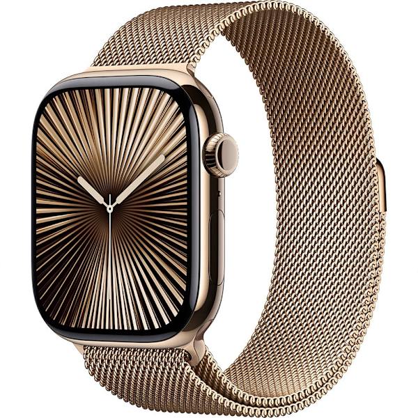 Apple Apple Watch Series 10 Gps + Cellular 42mm Milanese Loop Gylden