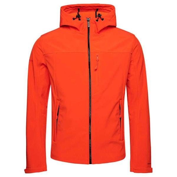 Superdry Regnjakke Med Fuld Lynlås Soft Shell Orange S Mand