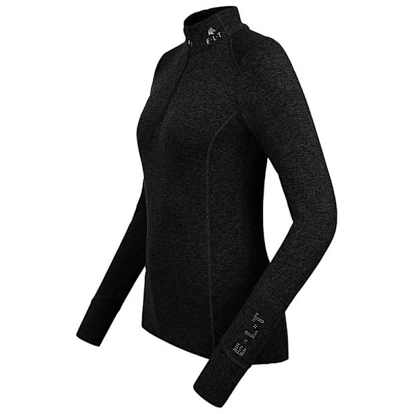 E.l.t. Langærmet T-shirt Functional Zip Milano Sort XS