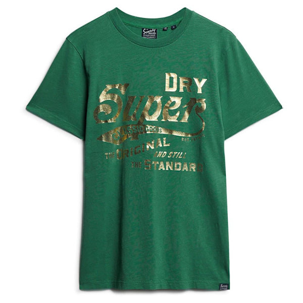 Superdry Metallic Workwear Graphic T-shirt Med Korta ärmar Grönt 2XL Man