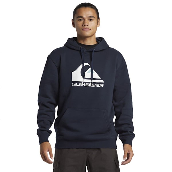 Quiksilver Big Logo Hættetrøje Blå M Mand