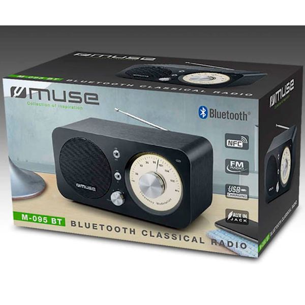 Muse Fm Radio M-095bt Musta